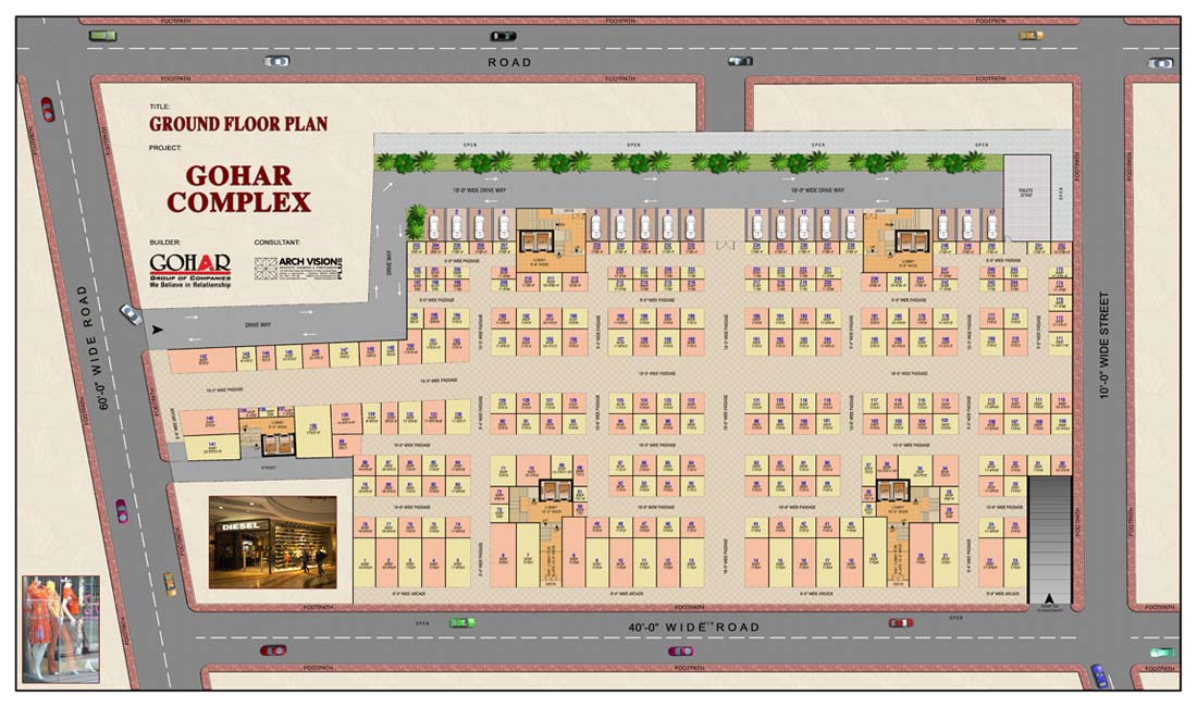 Gohar Complex Ground Floor Plan